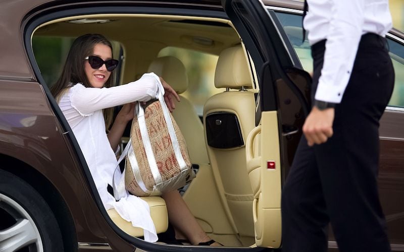 Luxury Silver Taxi Car Service